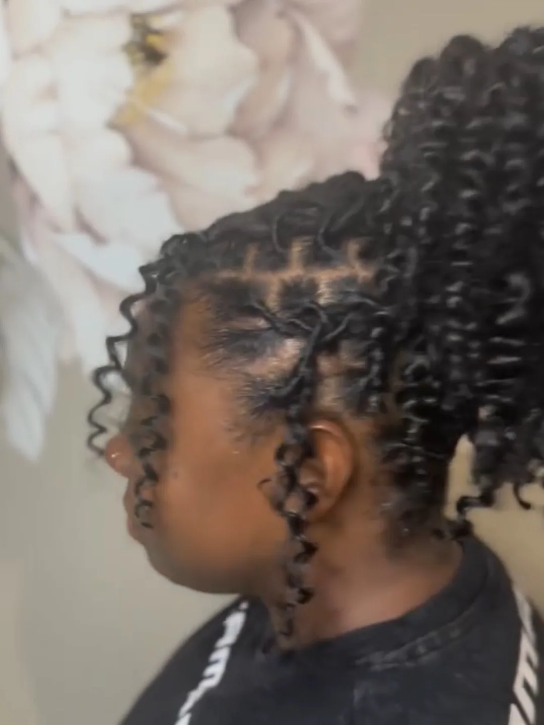 Curly loc ponytail